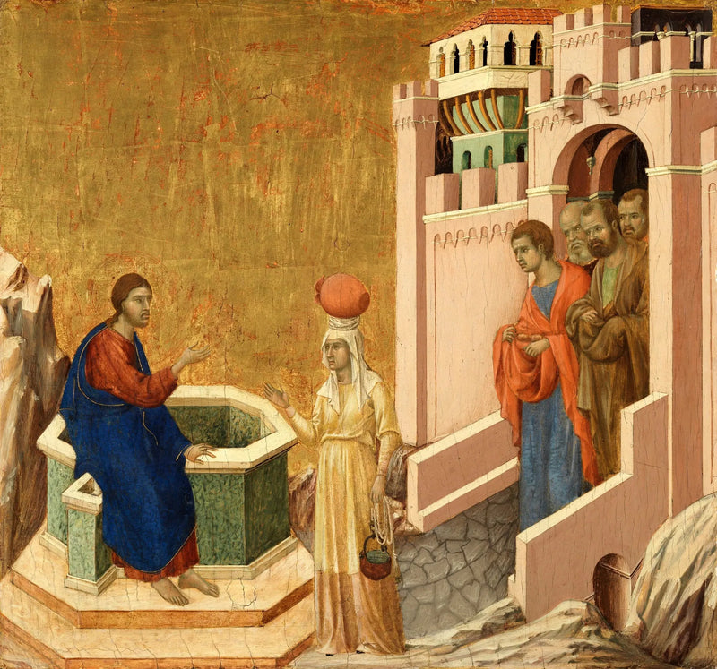 Chrystus i Samarytanka - Duccio di Buoninsegna