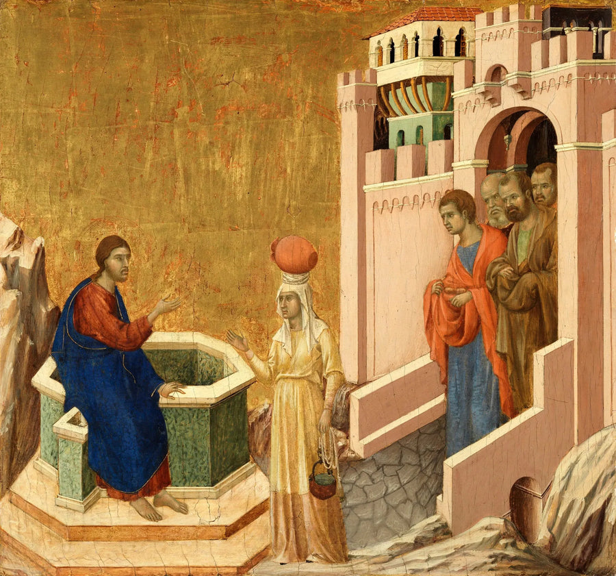 Chrystus i Samarytanka - Duccio di Buoninsegna