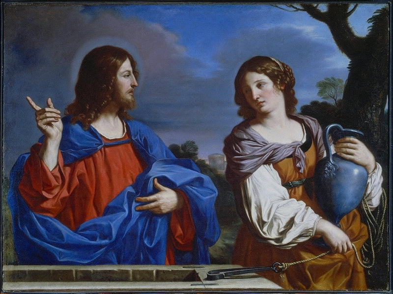 Chrystus i Samarytanka - Guercino