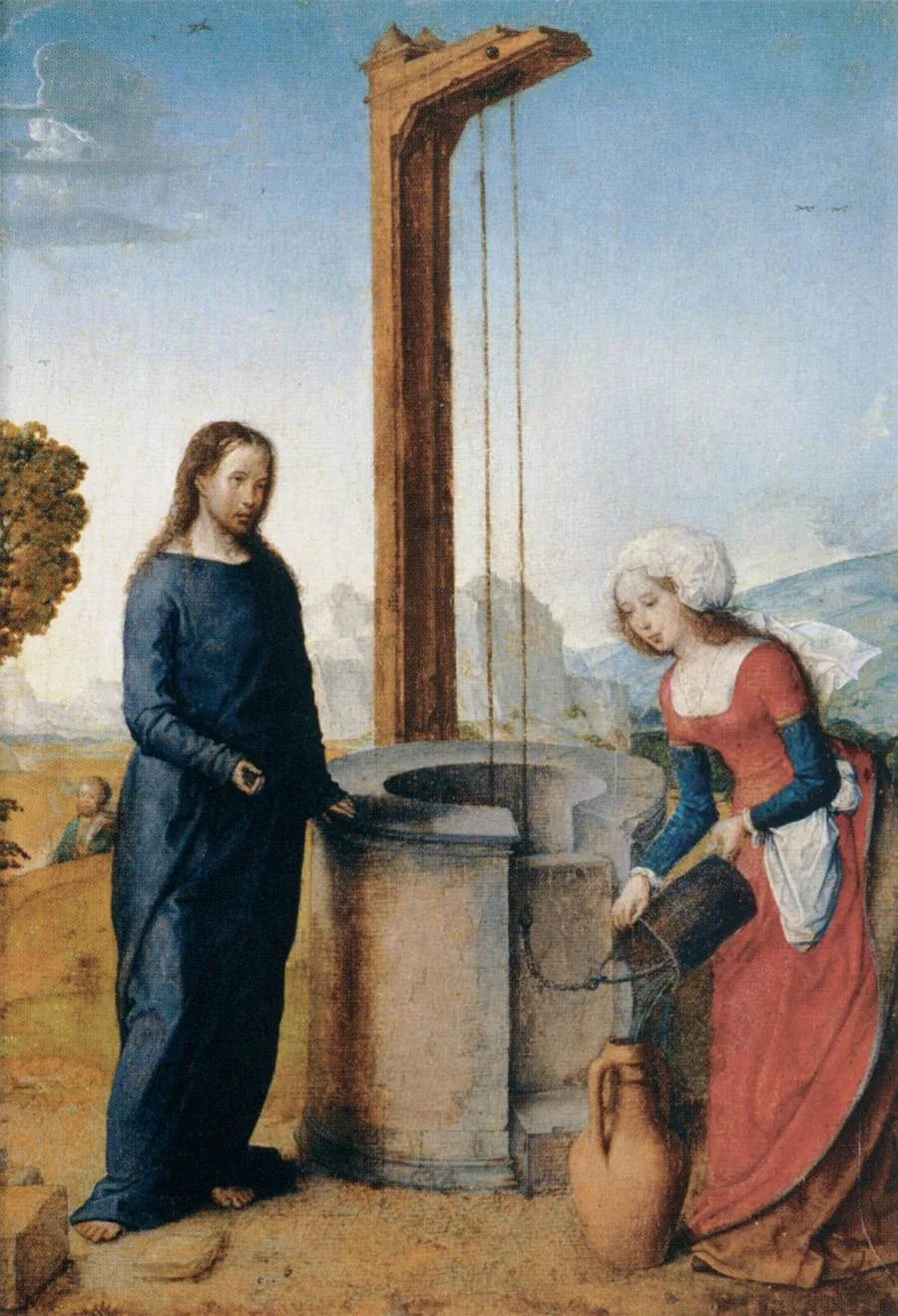 Chrystus i Samarytanka - Juan de Flandes