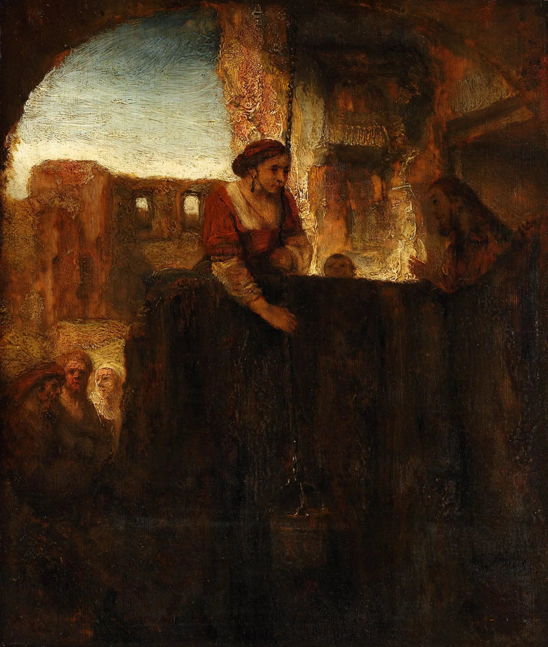 Chrystus i Samarytanka - Rembrandt