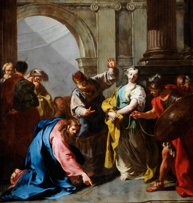 Chrystus i cudzołóstwo - Giovanni Battista Pittoni