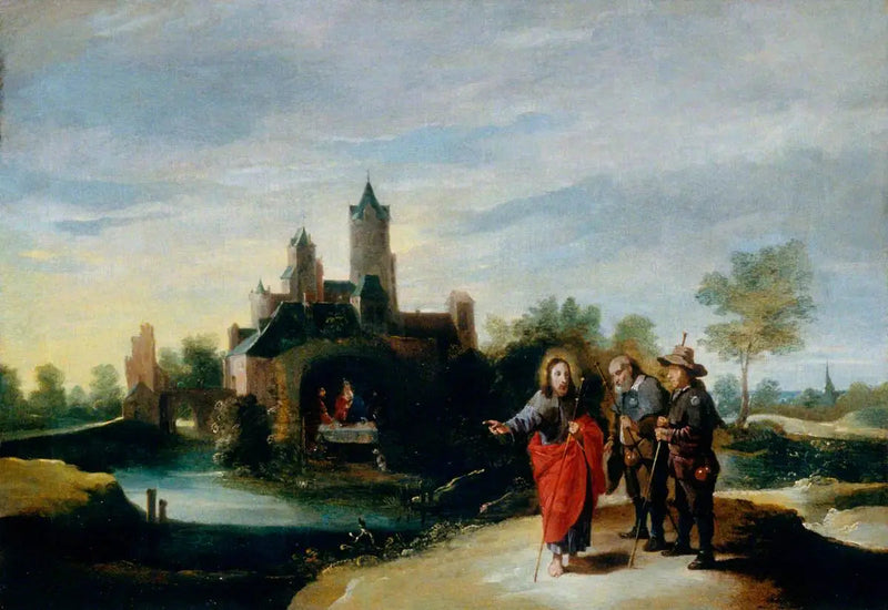 Chrystus i uczniowie na drodze do Emaus - David Teniers Młodszy