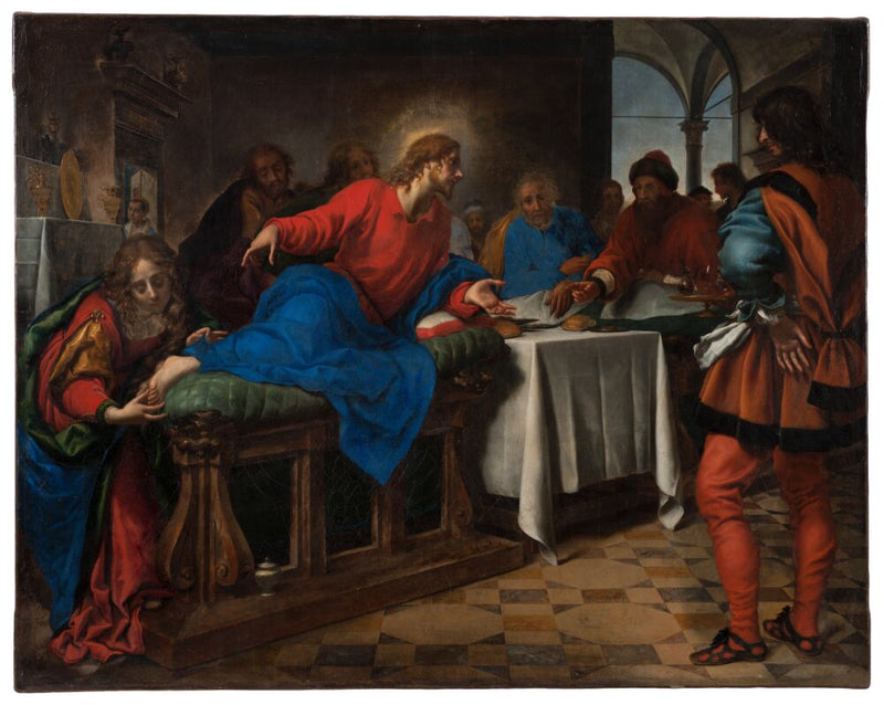 Chrystus i Maria Magdalena w domu Szymona - Carlo Dolci