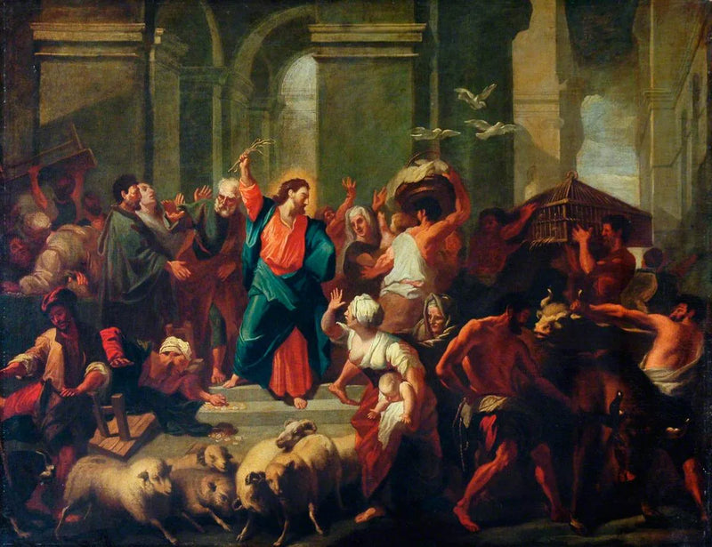 Chrystus wypędza kupców ze świątyni - Jean-Baptiste Jouvenet