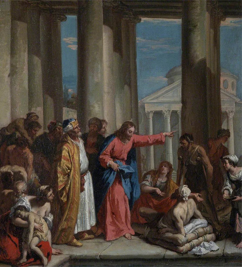 Chrystus uzdrawia chromego przy sadzawce Betesda - Sebastiano Ricci