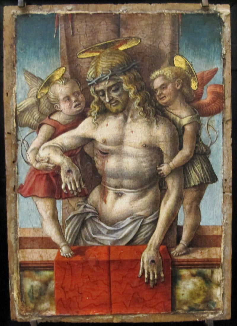 Chrystus ukrzyżowany podtrzymywany przez dwóch aniołów - Carlo Crivelli