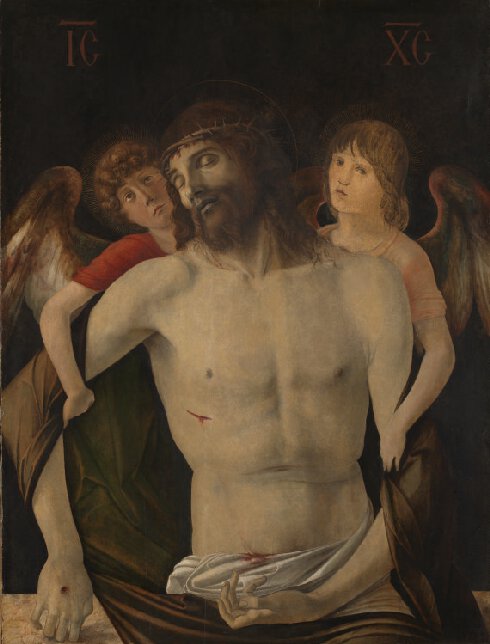 Chrystus ukrzyżowany wsparty przez anioły - Giovanni Bellini