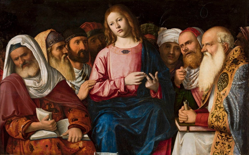 Chrystus pośród doktorów (szczegół). - Cima da Conegliano