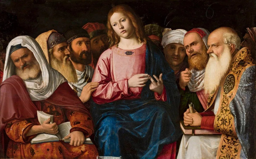 Chrystus pośród doktorów (szczegół). - Cima da Conegliano
