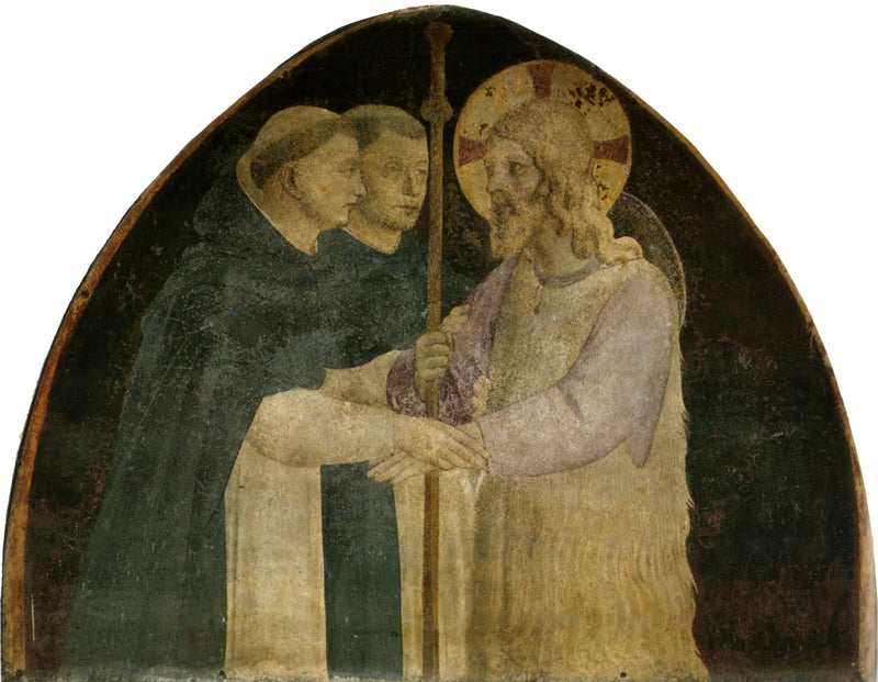 Chrystus pielgrzym przyjęty przez dwóch dominikanów - Fra Angelico