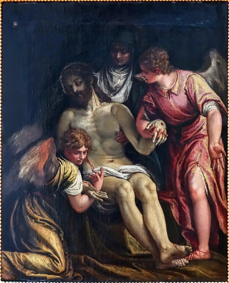 Chrystus opłakiwany przez Maryję i dwóch aniołów - Paul Véronèse