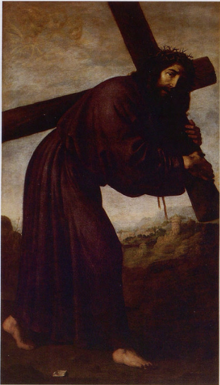 Chrystus niosący krzyż - Francisco de Zurbarán
