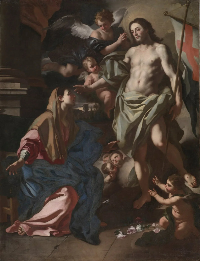 Zmartwychwstały Chrystus ukazujący się Maryi - Francesco Solimena