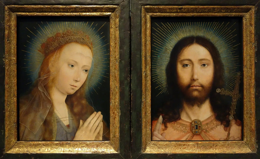 Chrystus Salvator Mundi i Maria w modlitwie - Quentin Metsys