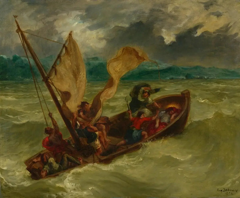 Chrystus na jeziorze Genezaret - Eugène Delacroix