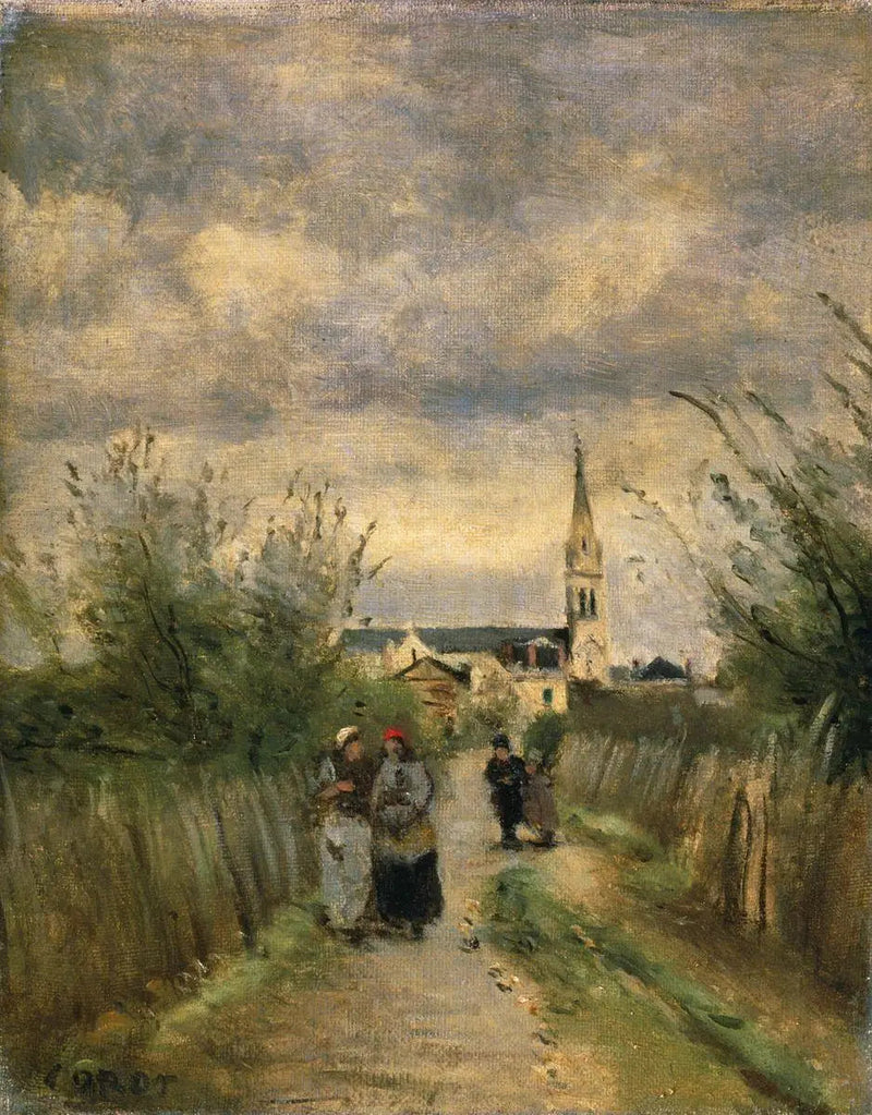 Dzwonnica w Argenteuil - Jean-Baptiste Camille Corot