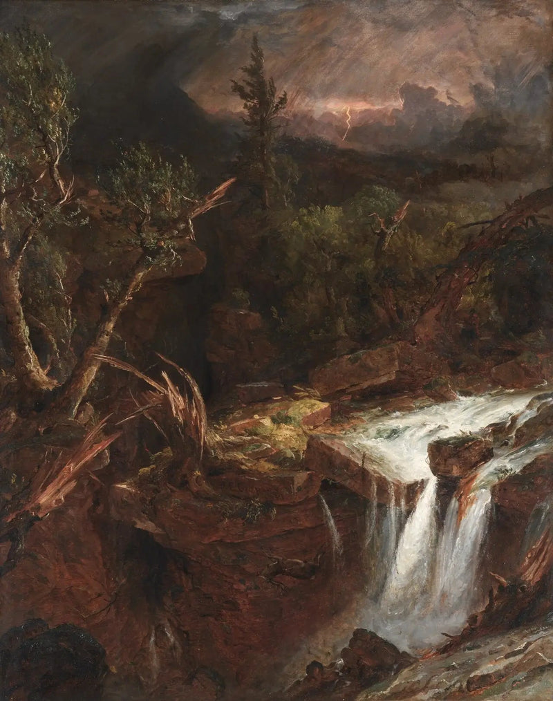 Goździk - Scena burzy w górach Catskill - Jasper Francis Cropsey