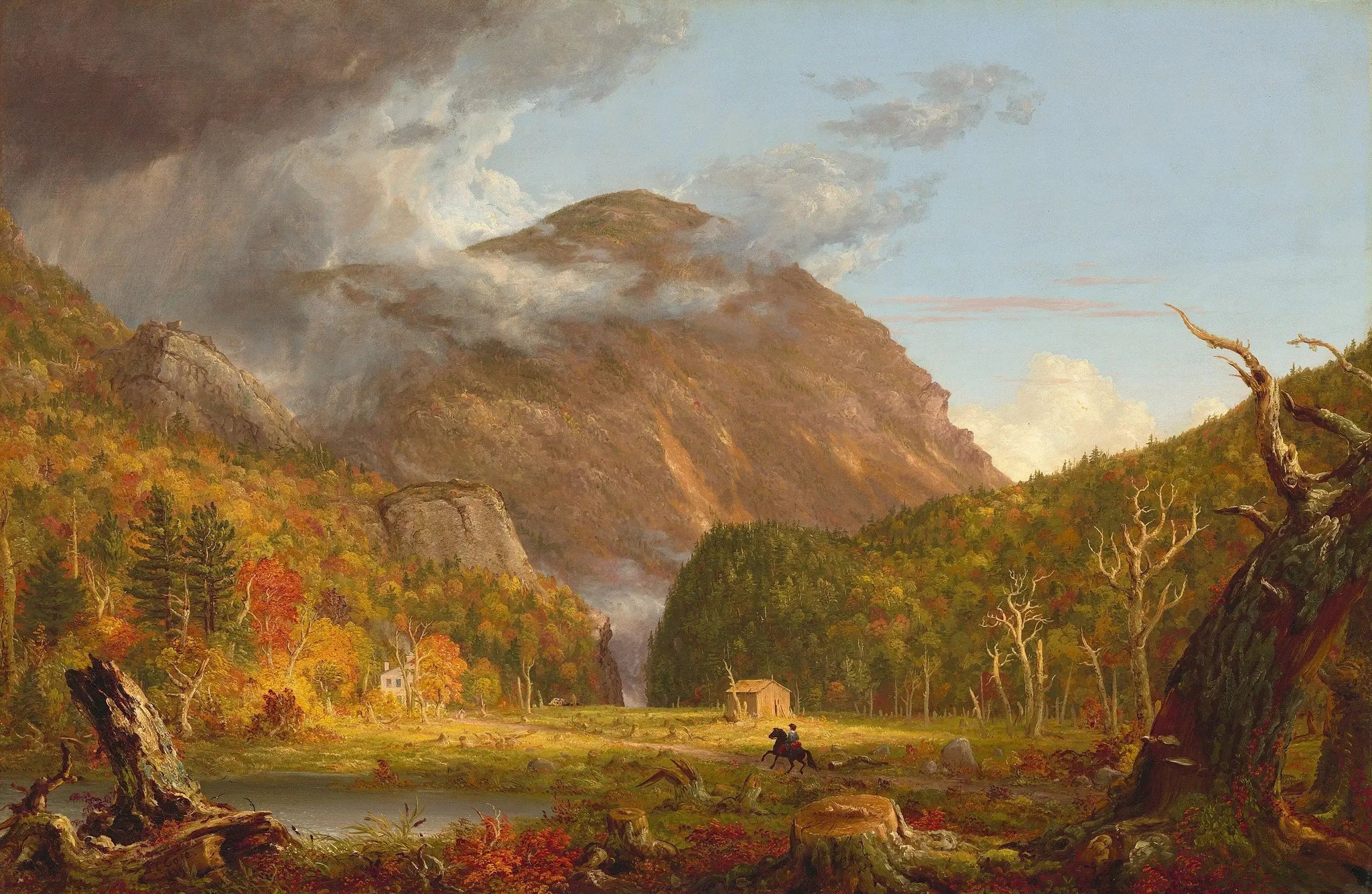 Le Col des Montagnes Blanches - Thomas Cole image 1 copie peinte à la main à l’huile