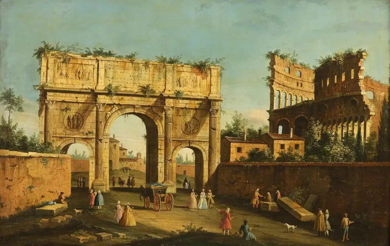Koloseum i Łuk Konstantyna, Rzym - Canaletto