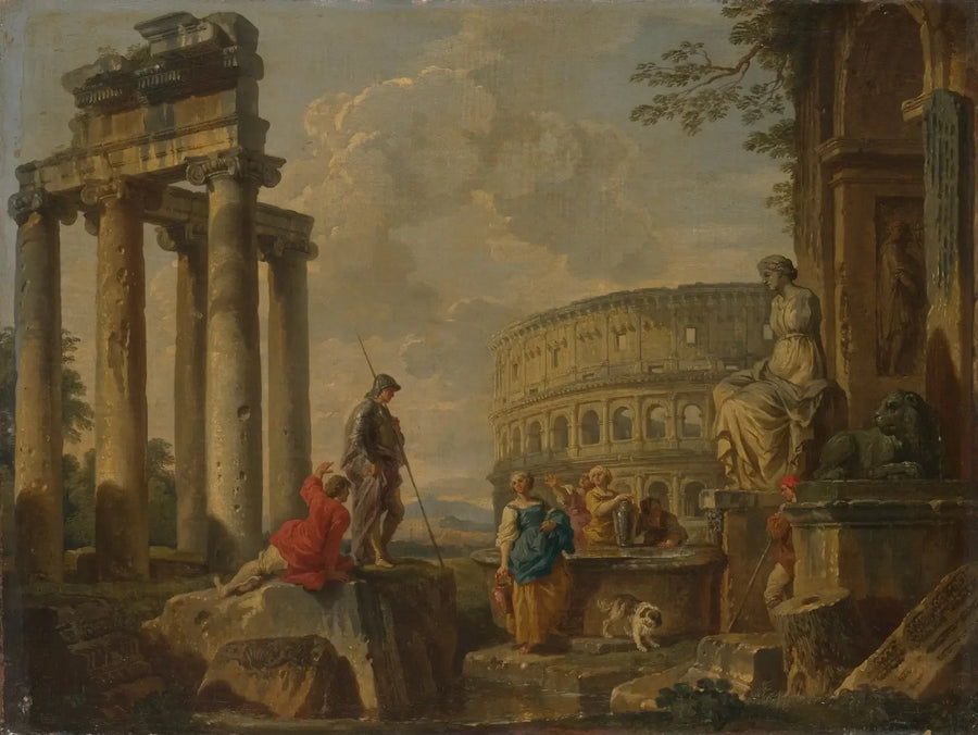 Koloseum wśród ruin rzymskich - Giovanni Paolo Panini