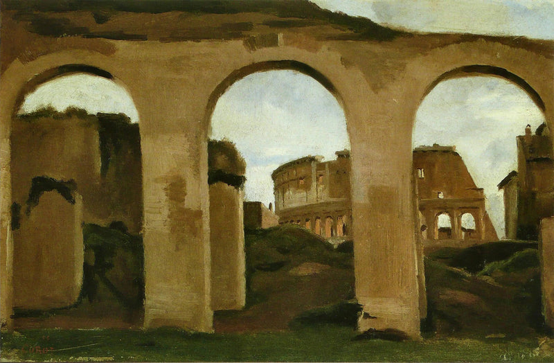 Koloseum widziane przez arkady Bazyliki Konstantyna - Jean-Baptiste Camille Corot