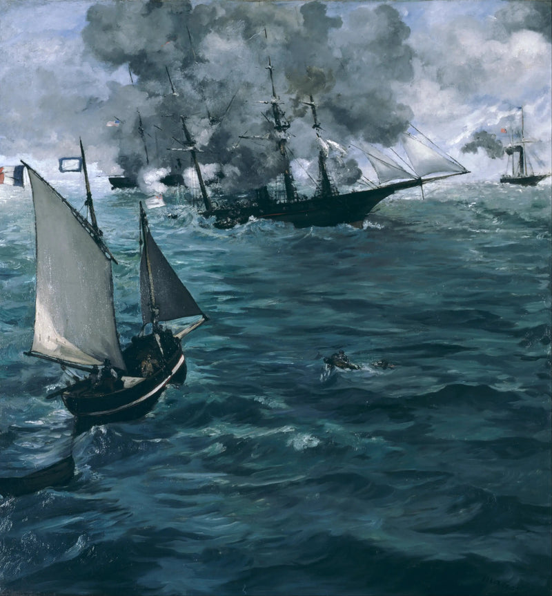Bitwa Kearsarge'a i Alabamy - Édouard Manet