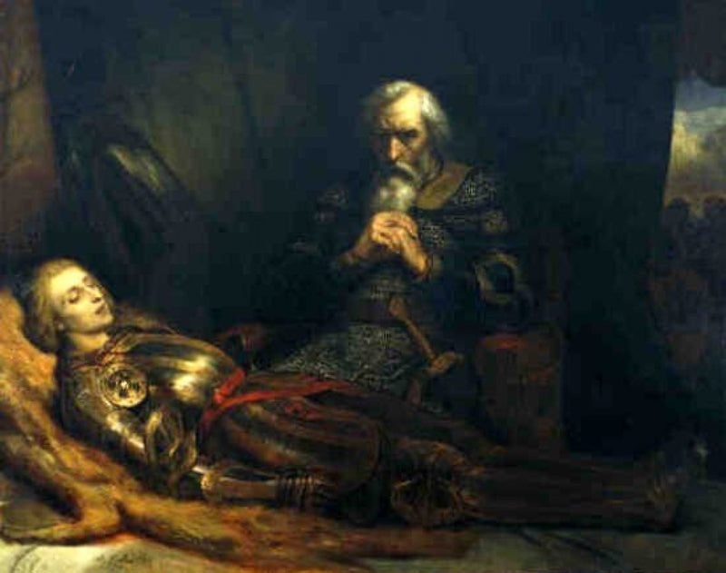 Hrabia Eberhard z Wirtembergii opłakuje ciało swojego syna - Ary Scheffer