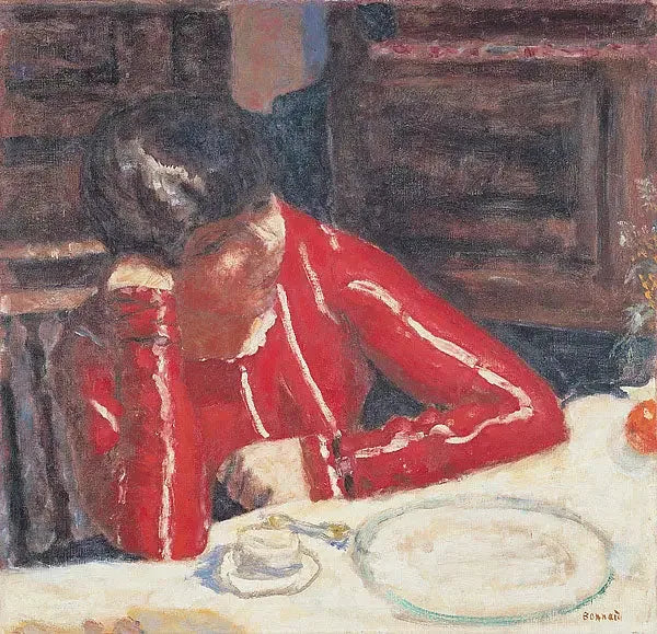 Le Corsage rouge - Pierre Bonnard image 1 reproduction d’œuvre d’art à l’huile