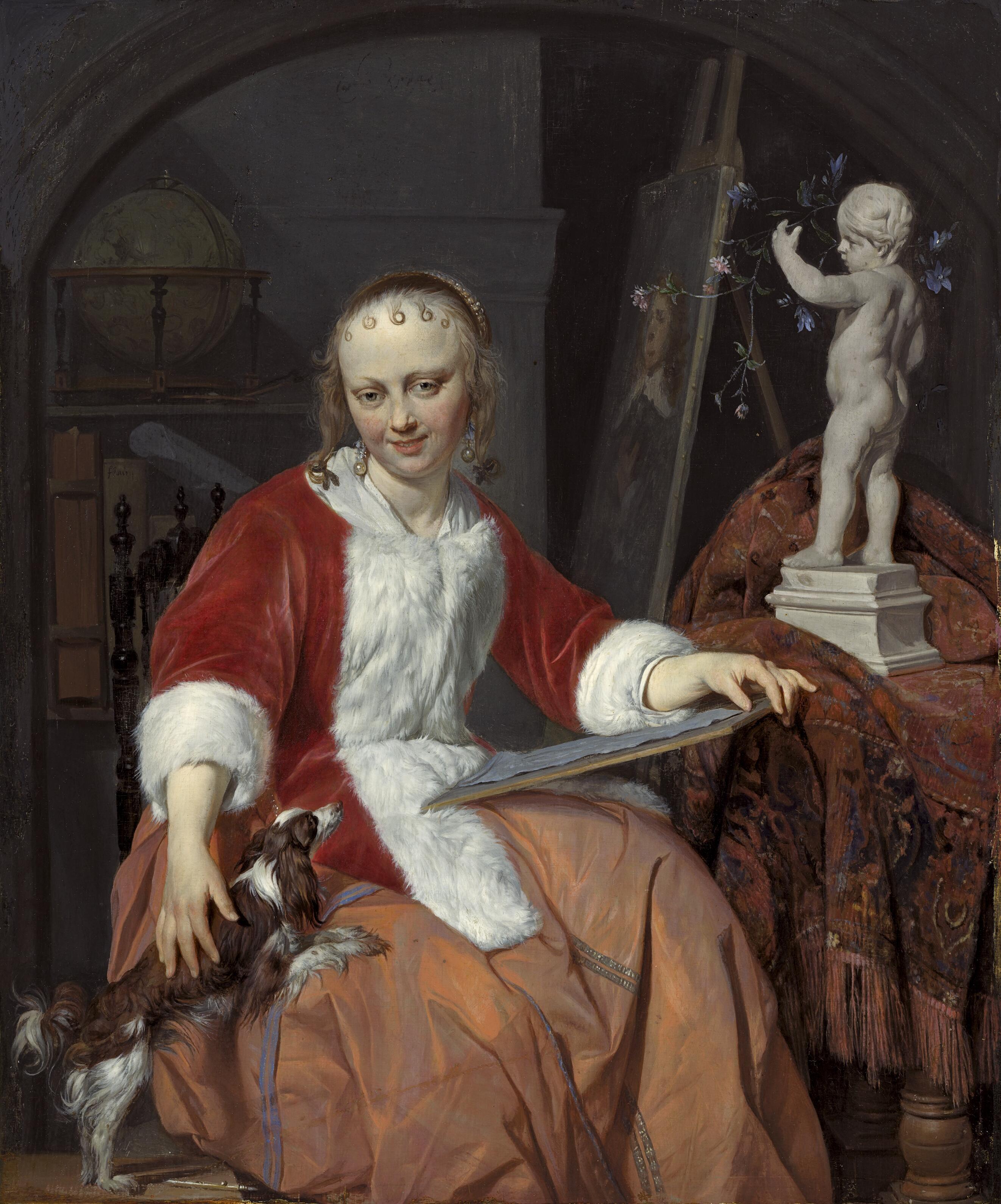 Le Corset Rouge - Gabriel Metsu image 1 reproduction réalisée par Alpha Reproduction