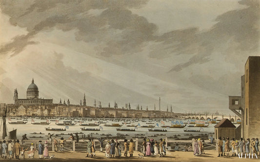 Le cortège funéraire de Lord Nelson par voie d'eau de Greenwich à Whitehall - William Turner - Reproductions de tableaux et peintures haut de gamme