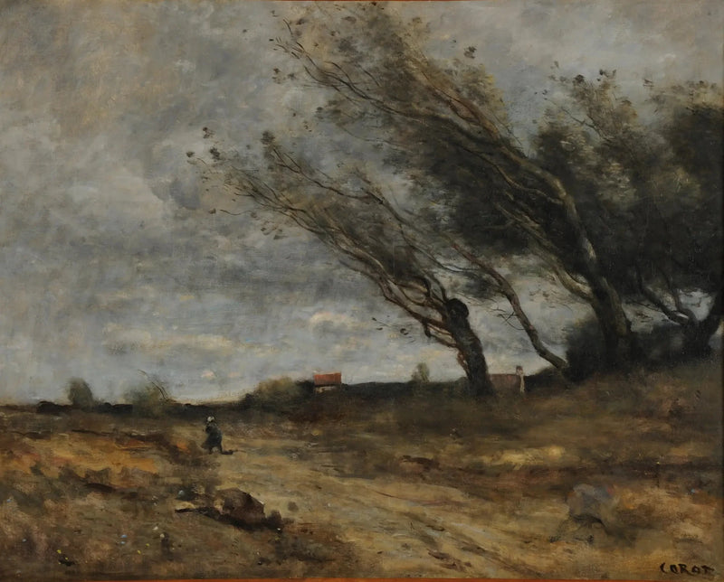 Podmuch wiatru - Jean-Baptiste Camille Corot