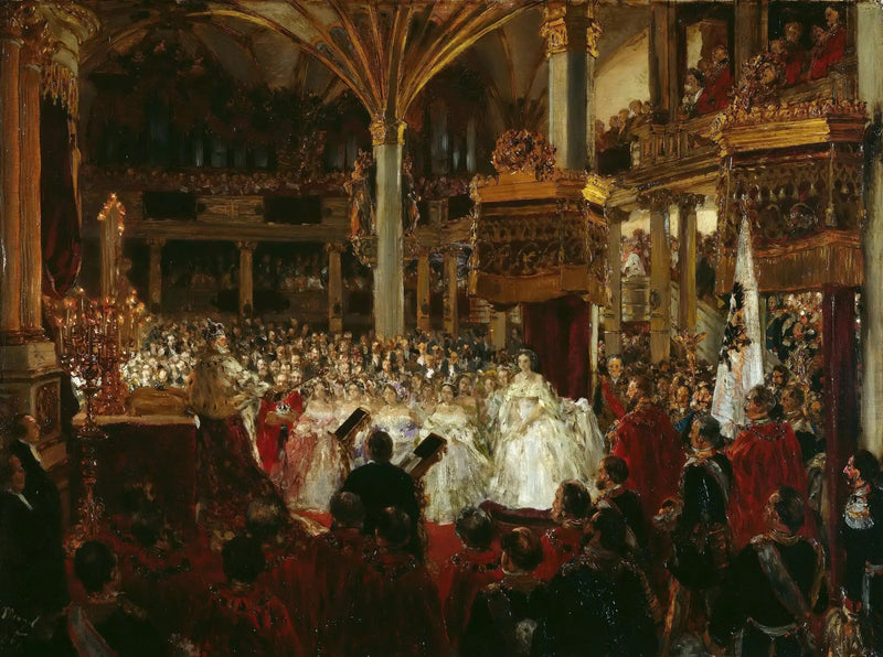 Koronacja Wilhelma I w Królewcu w 1861 roku - Adolph von Menzel