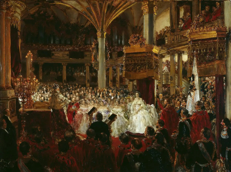 Koronacja Wilhelma I w Królewcu w 1861 roku - Adolph von Menzel