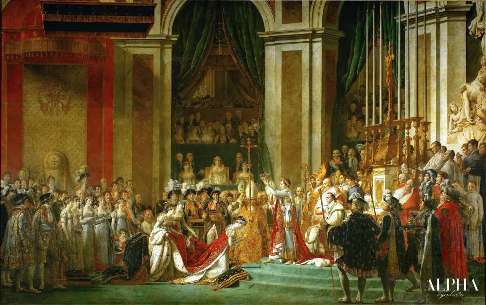 Le couronnement de Napoléon - Jacques-Louis David - Reproductions de tableaux et peintures haut de gamme