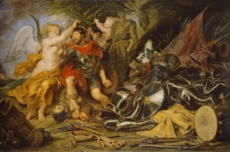 Koronacja zwycięzcy: korona Marsa przez Wictorię - Peter Paul Rubens