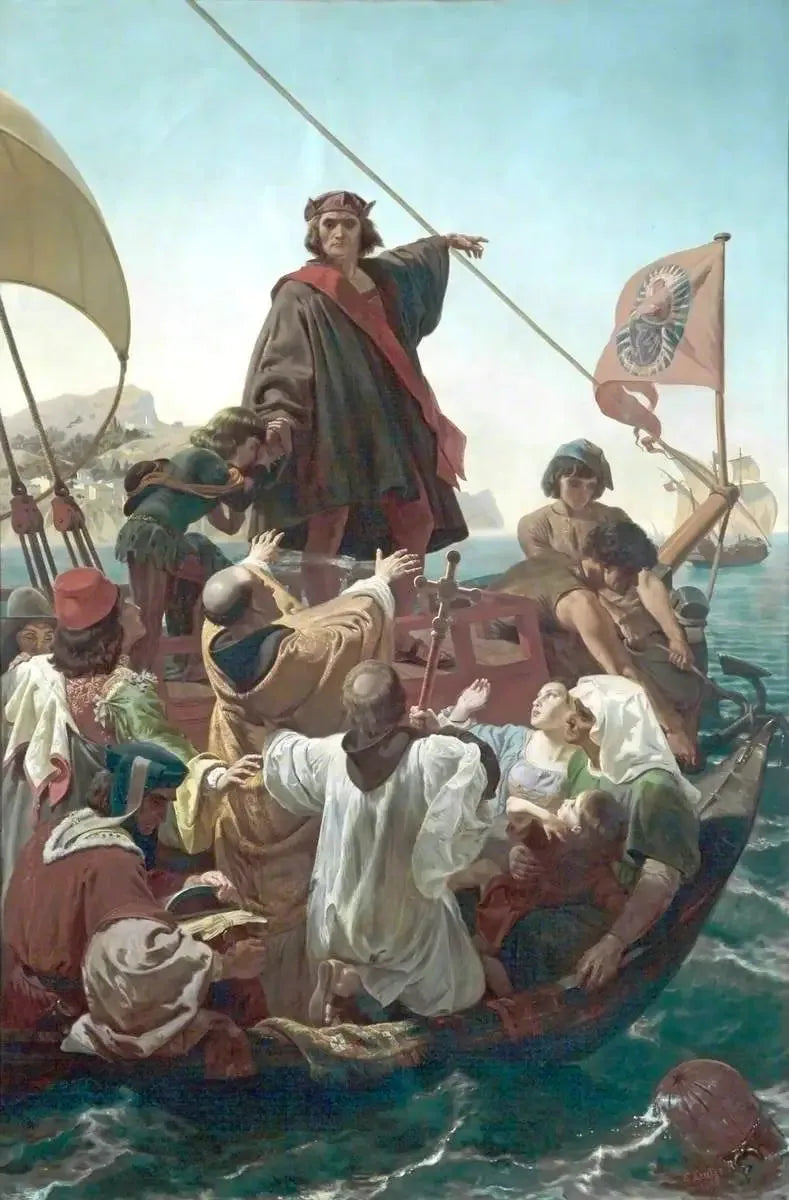 Wyprawa Kolumba z Palos de la Frontera w Hiszpanii w 1492 roku - Emanuel Leutze