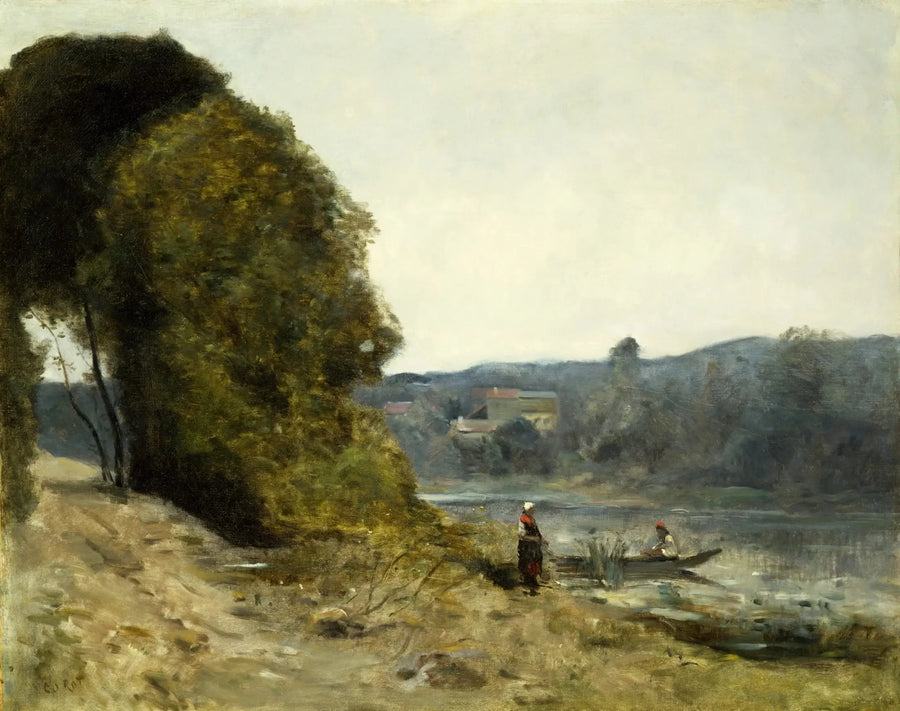 Odpływ łodziarza - Jean-Baptiste Camille Corot