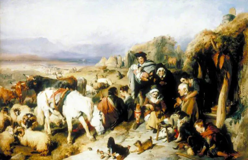 Odjazd psa pasterskiego: scena w Górach Grampian - Edwin Henry Landseer
