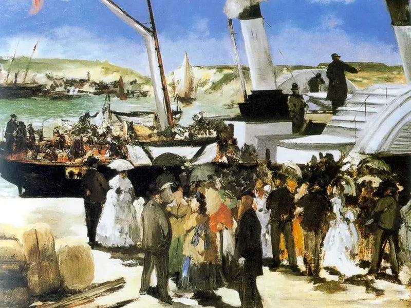 Odpłynięcie parowca z Folkestone - Édouard Manet