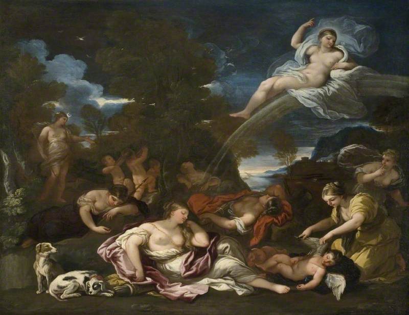 Rozbrojenie Kupidyna, alegoria czystości - Luca Giordano