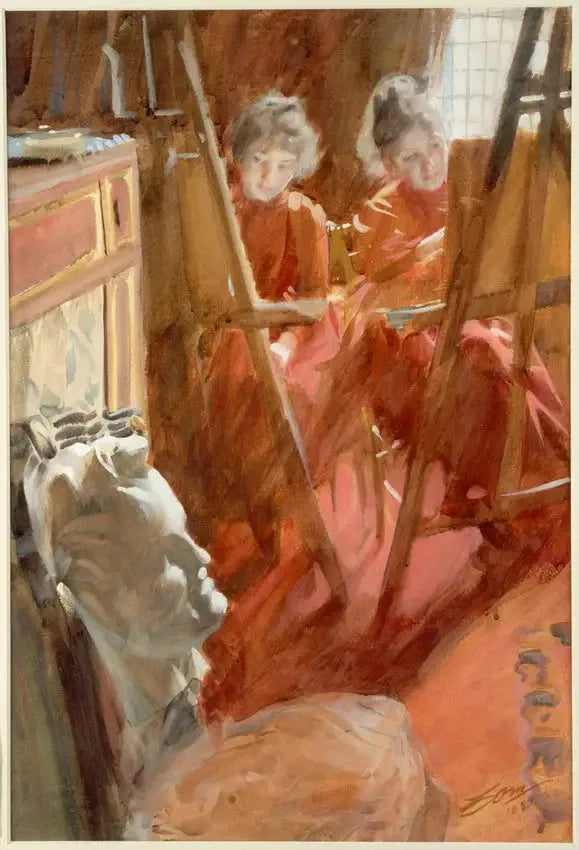 Rysunek dziewczyn Schwartz - Anders Zorn