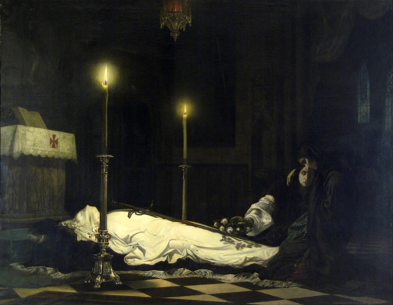 Żałoba László Hunyadi - Viktor Madarász