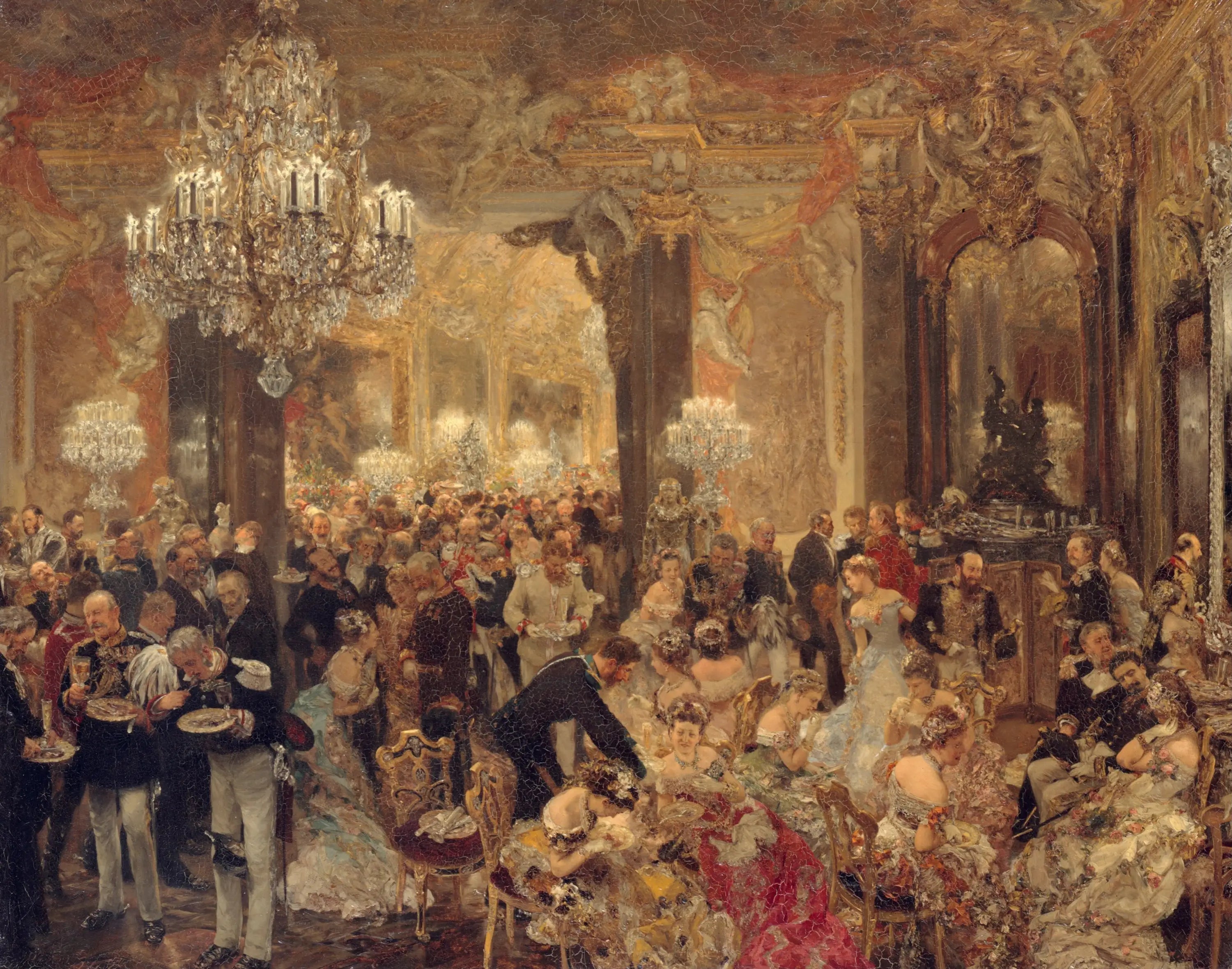 Le dîner au bal - Adolph von Menzel - Alpha Reproduction
