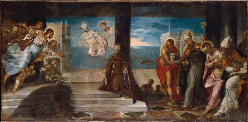 Doge Alvise Mocenigo przedstawiony u Zbawiciela - Jacopo Tintoretto