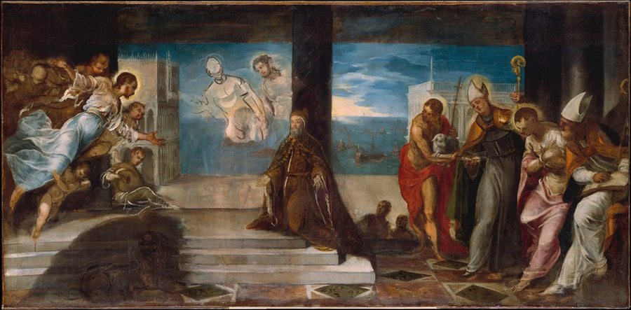 Doge Alvise Mocenigo przedstawiony u Zbawiciela - Jacopo Tintoretto