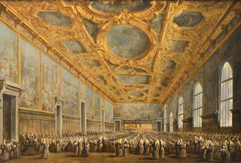 Doge Wenecji dziękuje Radzie Głównej - Francesco Guardi