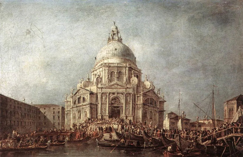 Doge Wenecji udaje się do Salute, 21 listopada, w rocznicę zakończenia epidemii dżumy z 1630 roku - Francesco Guardi