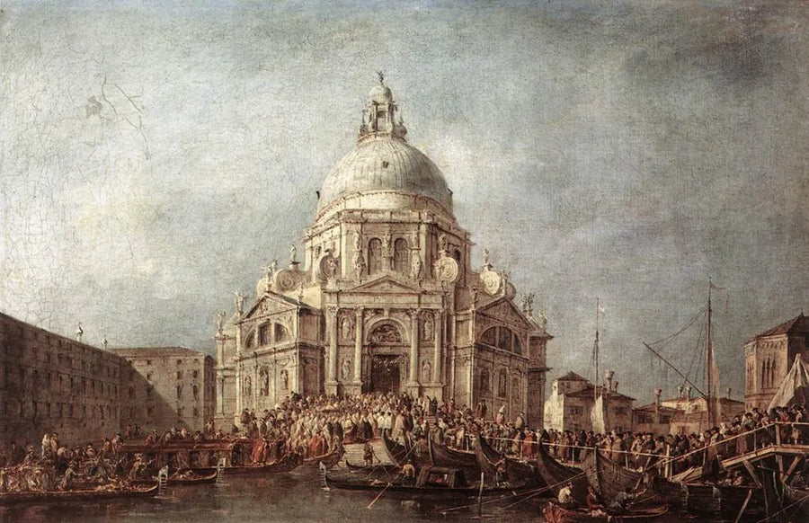 Doge Wenecji udaje się do Salute, 21 listopada, w rocznicę zakończenia epidemii dżumy z 1630 roku - Francesco Guardi