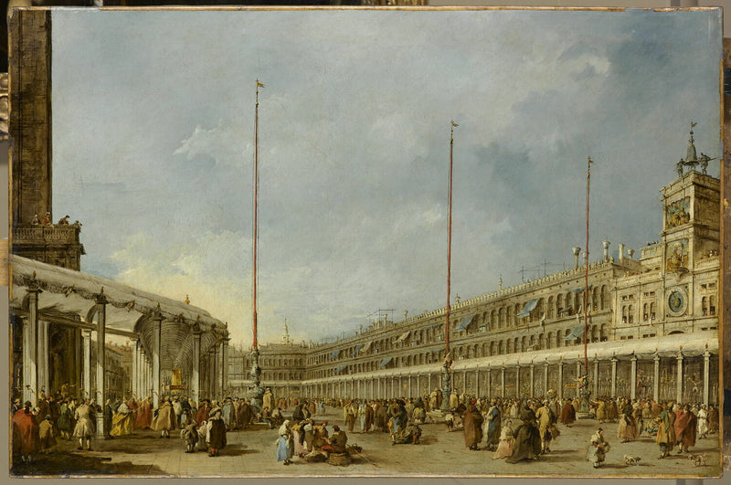 Doge Wenecji podąża za procesją Corpus Domini na placu Świętego Marka - Francesco Guardi